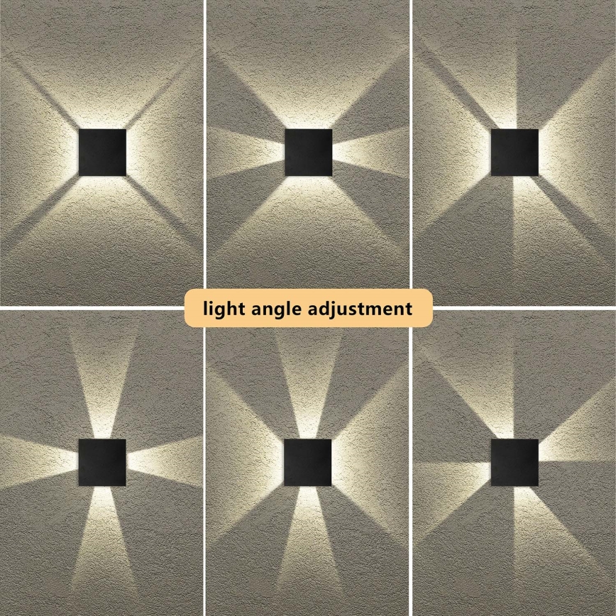 Brilagi - Aplica LED de perete pentru exterior QUADRAY LED/4W/230V neagră IP65