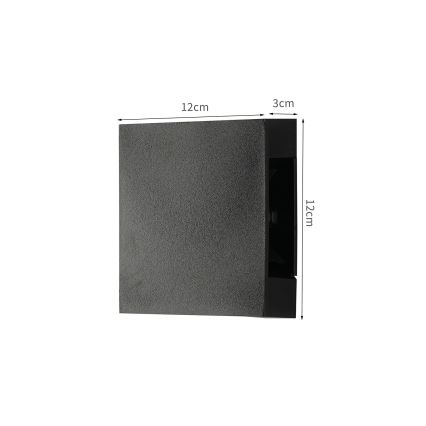 Brilagi - Aplica LED de perete pentru exterior QUADRAY LED/4W/230V neagră IP65