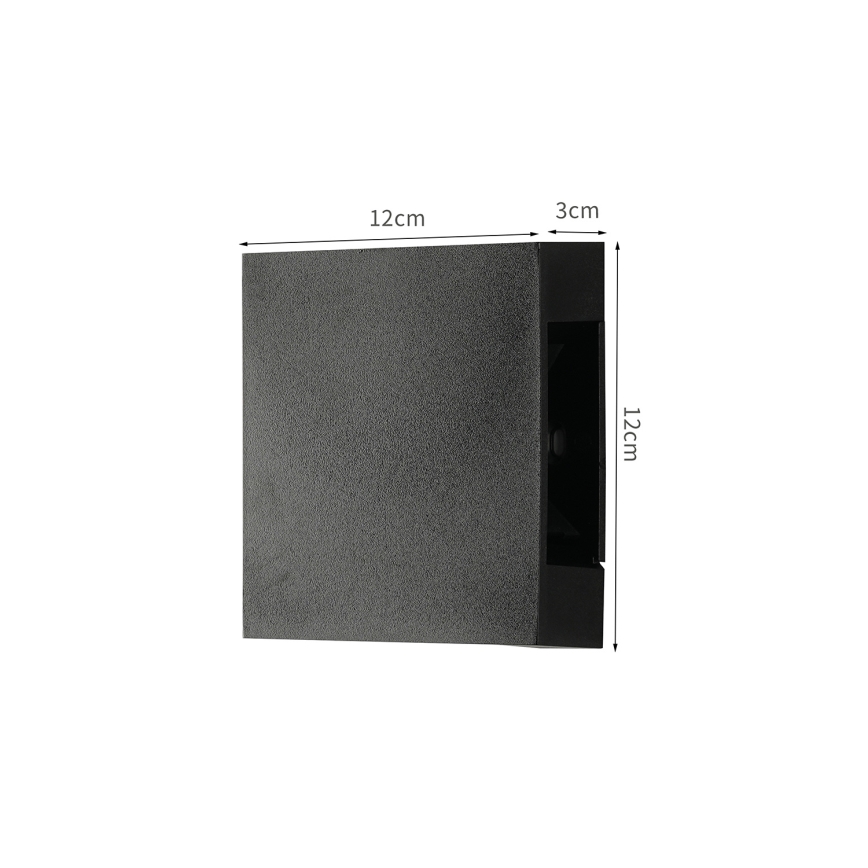 Brilagi - Aplica LED de perete pentru exterior QUADRAY LED/4W/230V neagră IP65