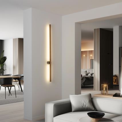 Brilagi - Aplică LED de perete WOODY LINE, LED/7W/230V, 4000K, 60 cm, stejar/nuc