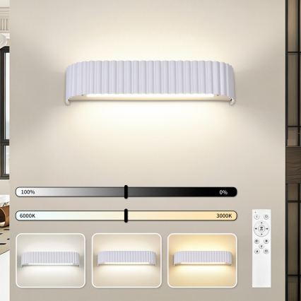 Brilagi - Aplică de perete LED dimabilă FALCON MODERN LED/14W/230V 3000-6000K 40 cm albă + telecomandă