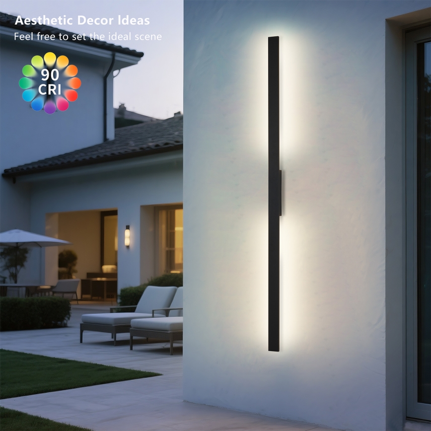 Brilagi - Aplica LED de exterior LUNA LED/30W/230V 3000K IP65 150 cm negru CRI 90