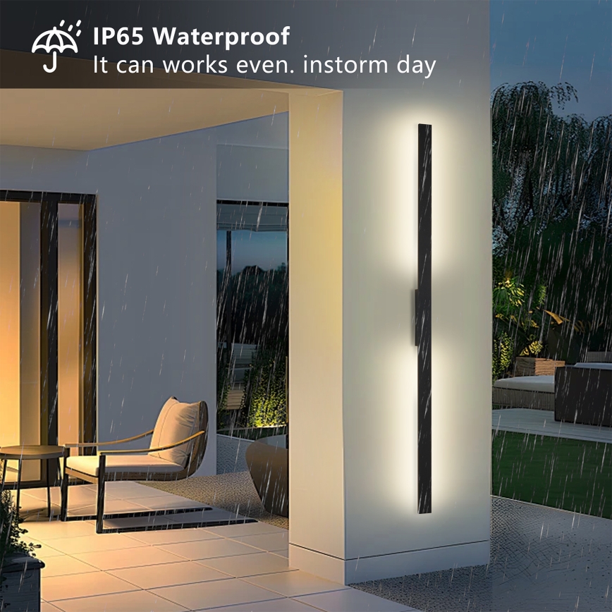 Brilagi - Aplica LED de exterior LUNA LED/30W/230V 3000K IP65 150 cm negru CRI 90