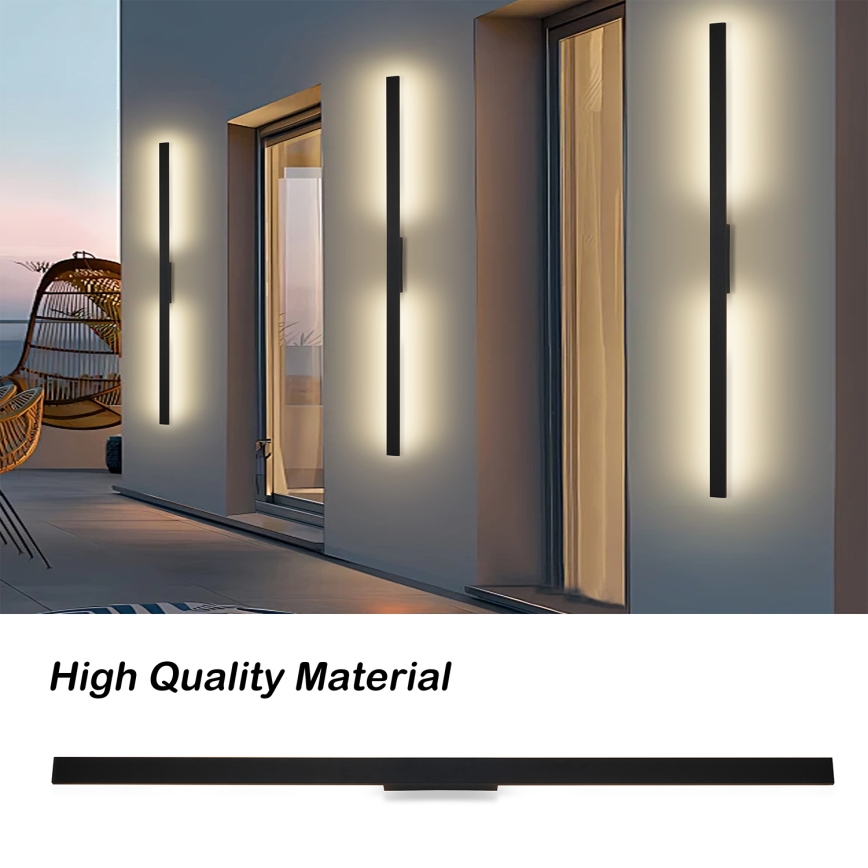 Brilagi - Aplica LED de exterior LUNA LED/30W/230V 3000K IP65 150 cm negru CRI 90
