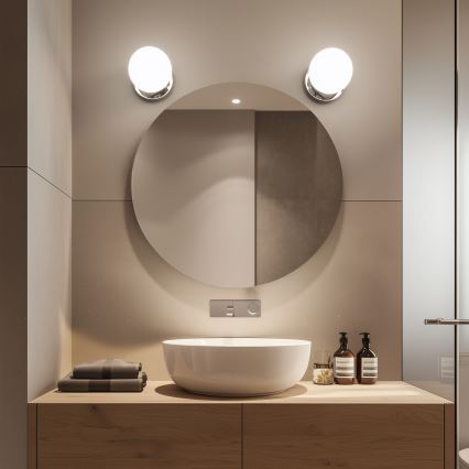 Brilagi - Aplica de perete pentru baie LED BALL, 6W, 230V, 3000/4000/6500K, IP44, crom lucios