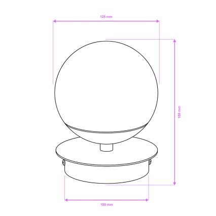 Brilagi - Aplica de perete pentru baie LED BALL, 6W, 230V, 3000/4000/6500K, IP44, crom lucios