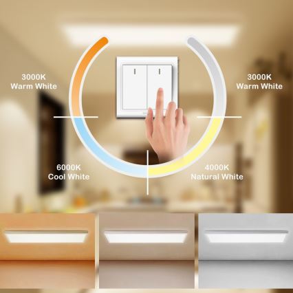 Brilagi - Plafonieră LED pentru baie FRAME LED/50W/230V 120x30 cm 3000/4000/6000K IP44 alb