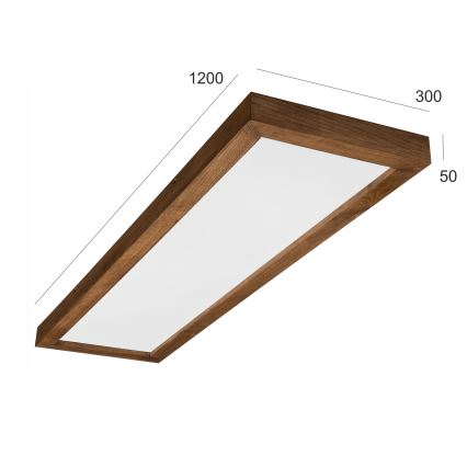 Brilagi - Plafonieră LED pentru baie WOODY FRAME LED/50W/230V 120x30 cm IP44 stejar cireș