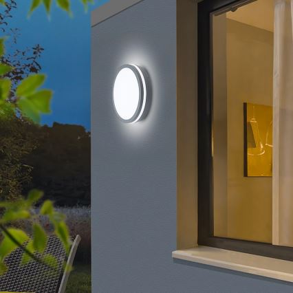Brilagi - Corp de iluminat LED de exterior BENE cu senzor, LED 24W, 230V, Ø 26 cm, antracit, IP54