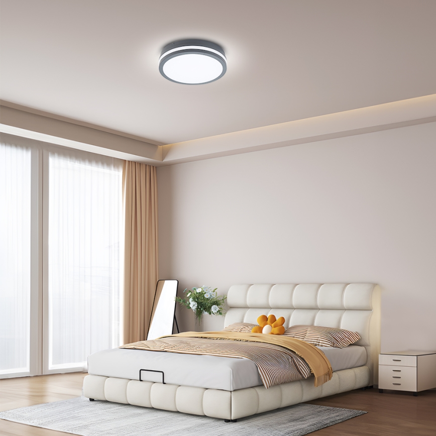 Brilagi - Corp de iluminat LED de exterior BENE cu senzor, LED 24W, 230V, Ø 26 cm, antracit, IP54