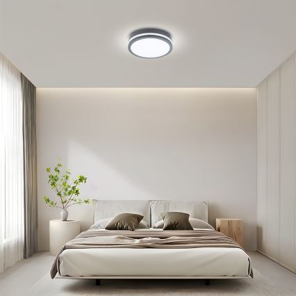 Brilagi - Corp de iluminat LED de exterior BENE cu senzor, LED 24W, 230V, Ø 26 cm, antracit, IP54