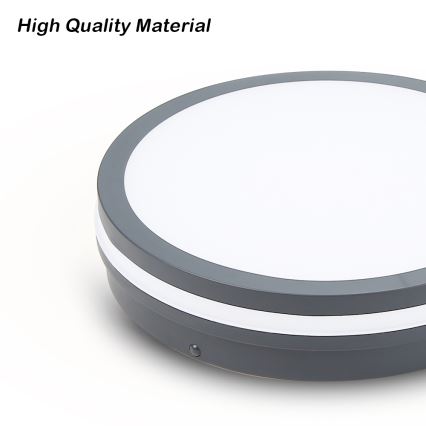 Brilagi - Corp de iluminat LED de exterior BENE cu senzor, LED 24W, 230V, Ø 26 cm, antracit, IP54