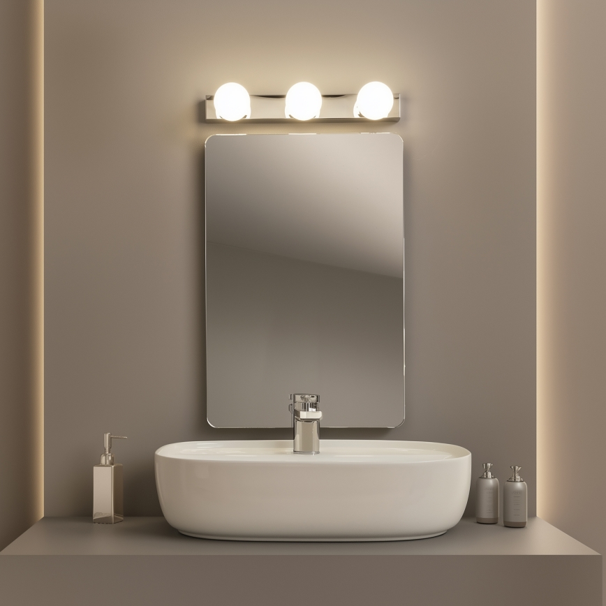 Brilagi - Aplica LED pentru oglindă de baie HOLLYWOOD 3xLED/3W/230V 39 cm IP44 crom lucios