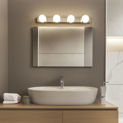 Brilagi - Aplica LED pentru oglindă de baie HOLLYWOOD 4xLED/3W/230V 53 cm IP44 crom lucios