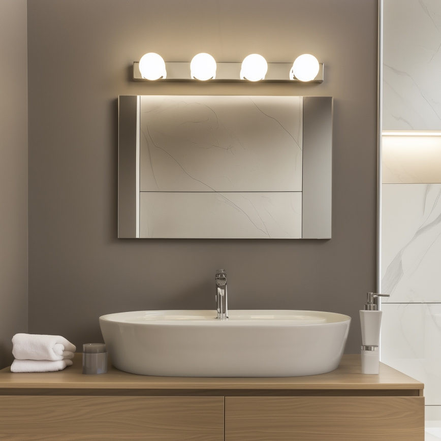 Brilagi - Aplica LED pentru oglindă de baie HOLLYWOOD 4xLED/3W/230V 53 cm IP44 crom lucios