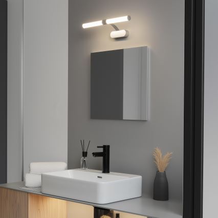 Brilagi - Iluminare LED pentru oglindă de baie 2-în-1 TUBEO LED/6W/230V 40 cm IP44 argintiu