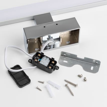 Brilagi - Lumină LED pentru oglindă de baie 3 în 1 VESTRA, 6 W, 230 V, 30 cm, IP44, crom lucios