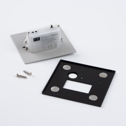 Brilagi - Aplica LED pentru scară JACK, LED/1,5W/230V 3000/4000/6500K, negru, cu senzor de mișcare și de amurg