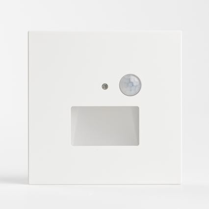 Brilagi - Aplică LED pentru scări JACK, 1,5W, 230V, 3000/4000/6500K, cu senzor de mișcare și senzor crepuscular, alb