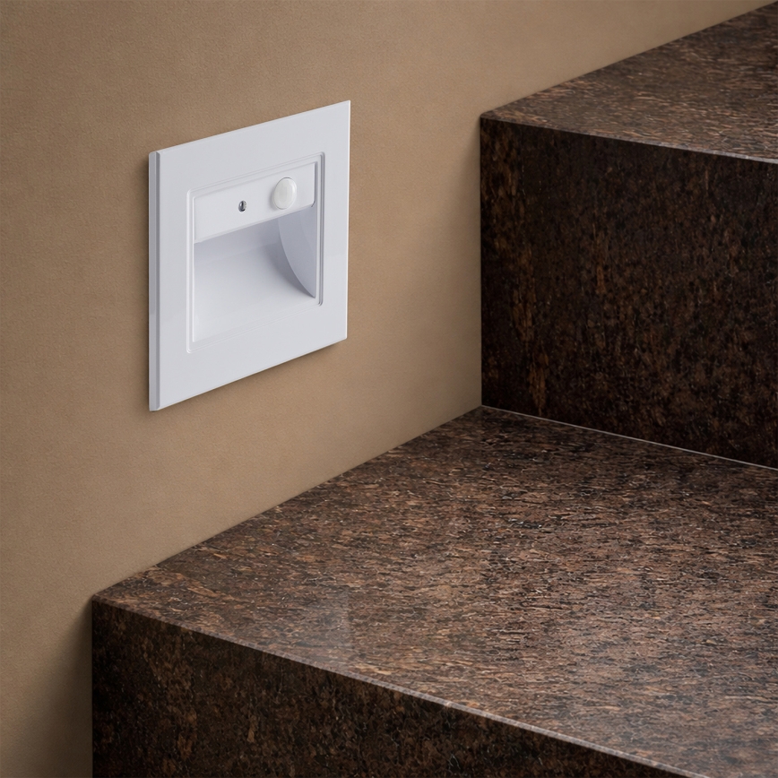 Brilagi - Corp de iluminat LED pentru scări cu senzor STEP LIGHT LED/1,5W/230V IP44 alb