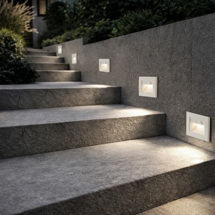 Brilagi - Corp de iluminat LED pentru scări cu senzor STEP LIGHT LED/1,5W/230V IP44 alb
