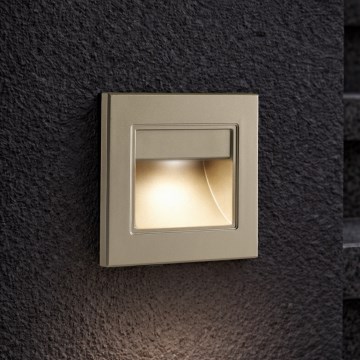 Brilagi - Aplică LED pentru scări STEP LIGHT/1,5W/230V IP44 aurie