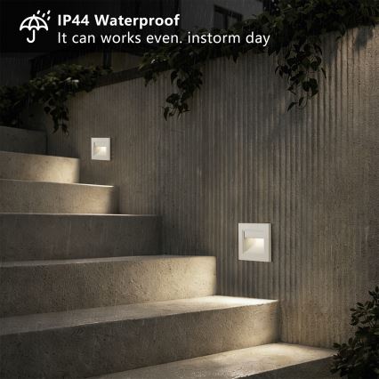 Brilagi - Aplică LED pentru scări STEP LIGHT LED/1,5W/230V IP44 albă