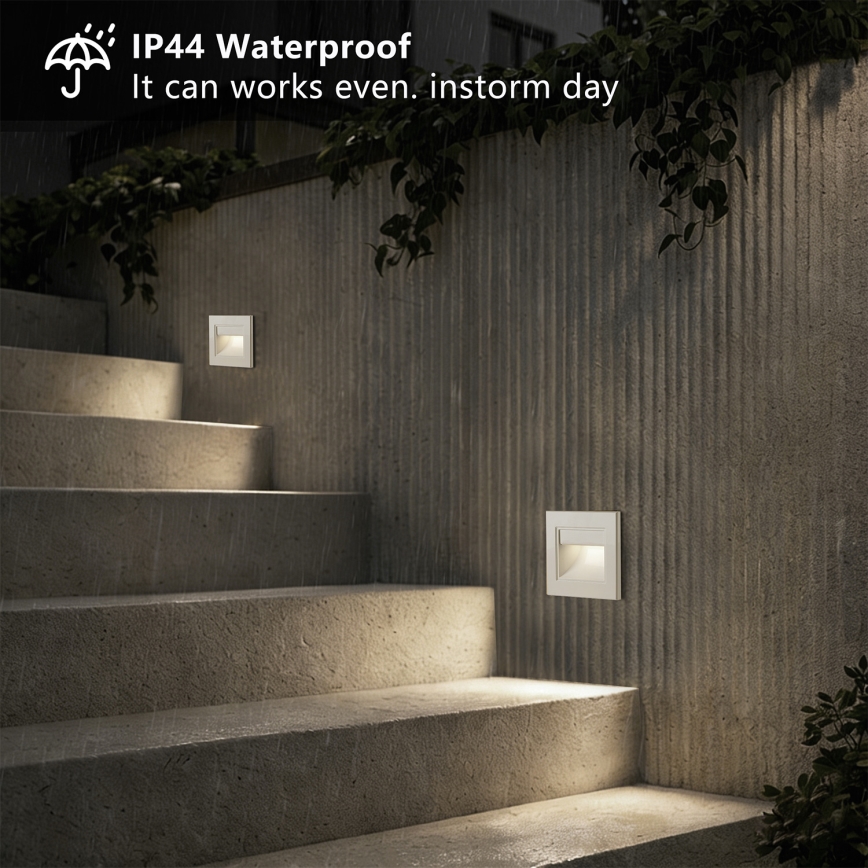 Brilagi - Aplică LED pentru scări STEP LIGHT LED/1,5W/230V IP44 albă