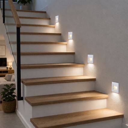 Brilagi - Aplică LED pentru scări STEP LIGHT LED/1,5W/230V IP44 albă