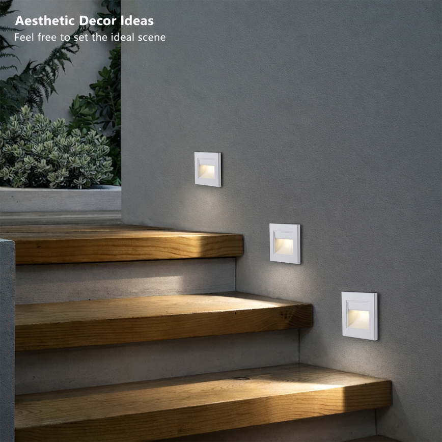 Brilagi - Aplică LED pentru scări STEP LIGHT LED/1,5W/230V IP44 albă