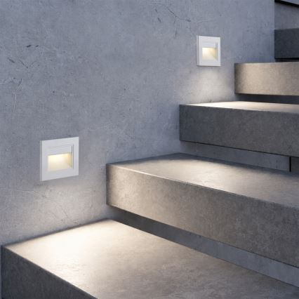 Brilagi - Aplică LED pentru scări STEP LIGHT LED/1,5W/230V IP44 albă