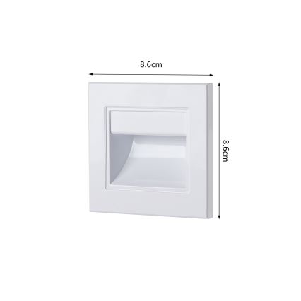 Brilagi - Aplică LED pentru scări STEP LIGHT LED/1,5W/230V IP44 albă
