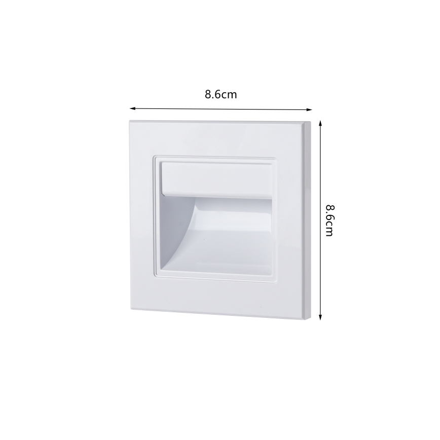 Brilagi - Aplică LED pentru scări STEP LIGHT LED/1,5W/230V IP44 albă