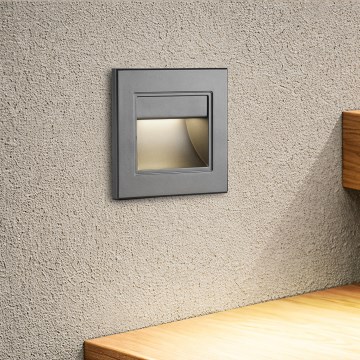 Brilagi - Aplică LED pentru scări STEP LIGHT LED/1,5W/230V IP44 antracit