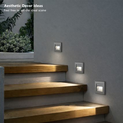 Brilagi - Aplică LED pentru scări STEP LIGHT LED/1,5W/230V IP44 antracit