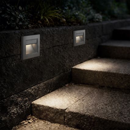 Brilagi - Aplică LED pentru scări STEP LIGHT LED/1,5W/230V IP44 antracit