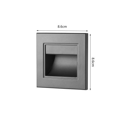 Brilagi - Aplică LED pentru scări STEP LIGHT LED/1,5W/230V IP44 antracit