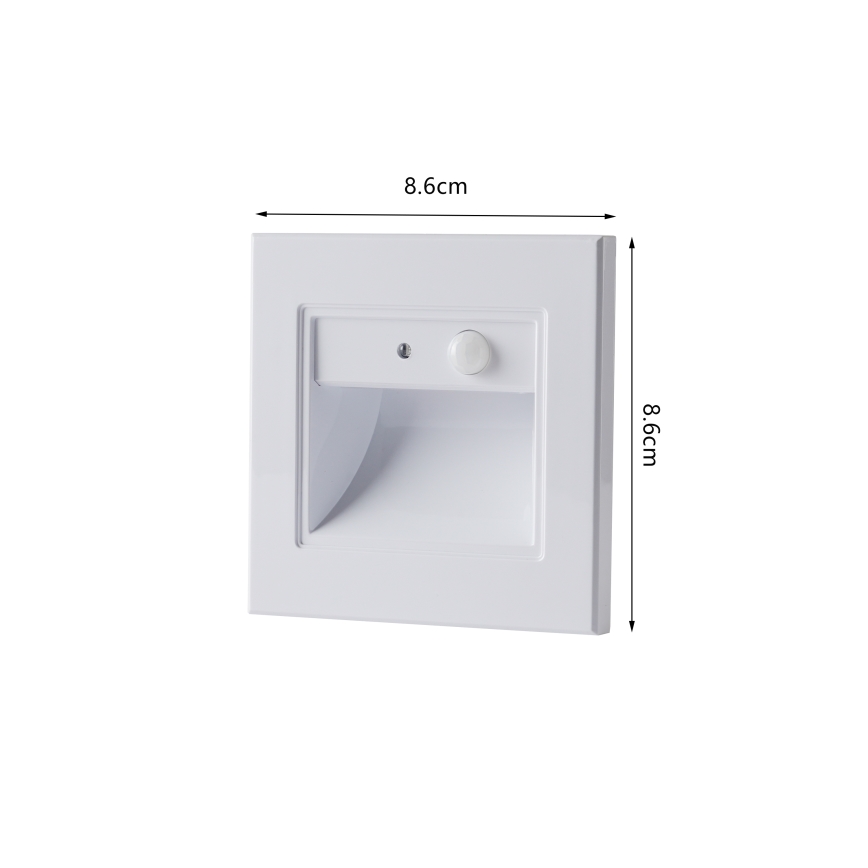 Brilagi - Aplica LED pentru scară STEP LIGHT, cu senzor, 1,5 W, 230 V, IP44, albă