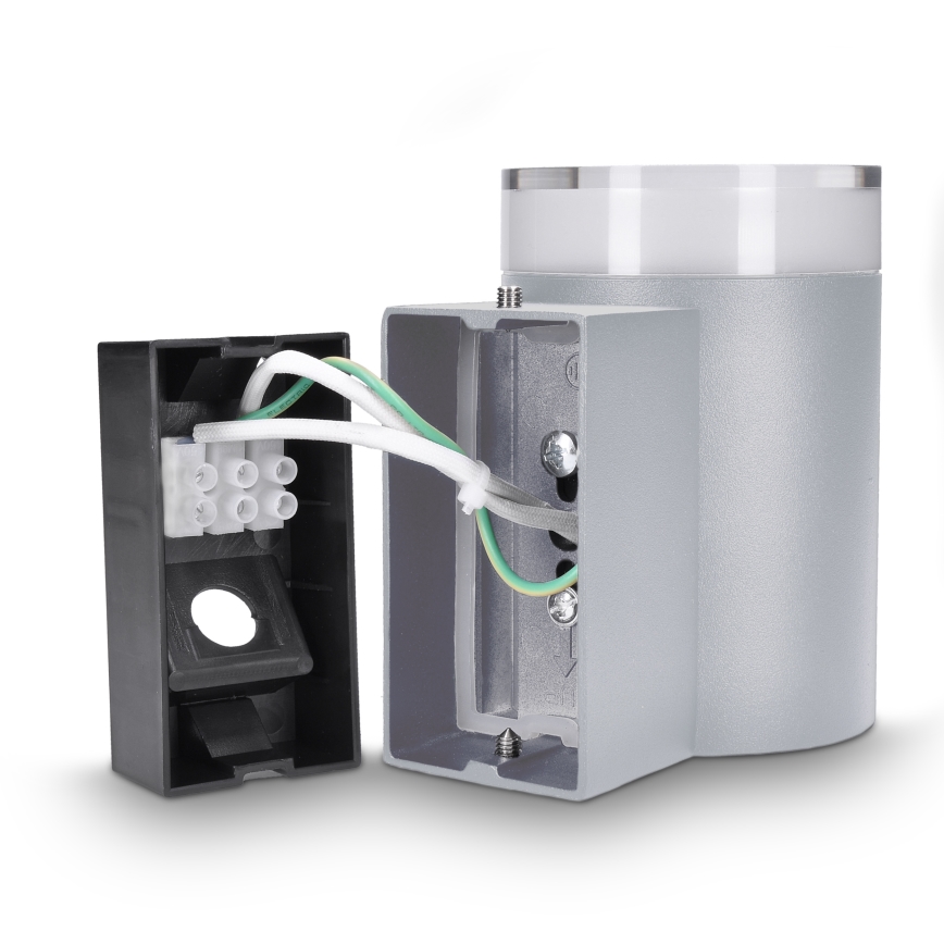 Brilagi - Aplica LED RGBW reglabilă de exterior MATERA 1xGU10/6W/230V 3000K IP54 gri + telecomandă