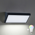 Brilagi - Aplică LED RGBW de exterior TRIANGLE, dimabilă, 1xE27/9W/230V, 2700-6500K, IP65, neagră