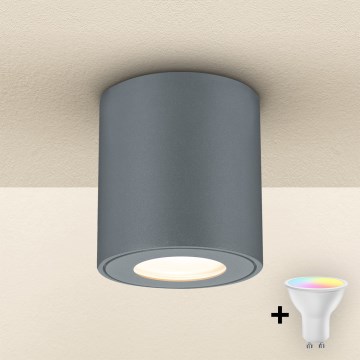 Brilagi - Aplica LED RGBW dimabilă pentru exterior MIA 1xGU10/30W/230V 2700-6500K Wi-Fi 84x80 mm antracit IP54
