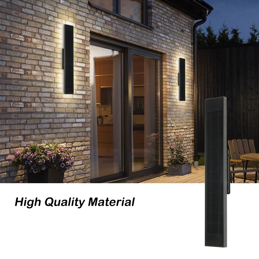 Brilagi - Aplica LED solară de perete reglabilă SUN, 4W, 230V, 60 cm, 4000 mAh, IP44