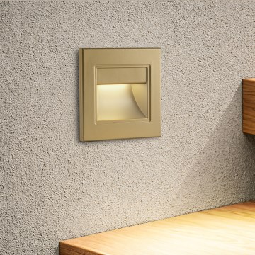 Brilagi - Aplică pentru trepte STEP LIGHT LED/1,5W/230V IP44 aurie