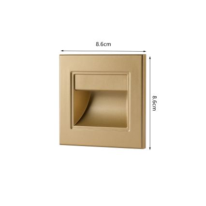 Brilagi - Aplică pentru trepte STEP LIGHT LED/1,5W/230V IP44 aurie