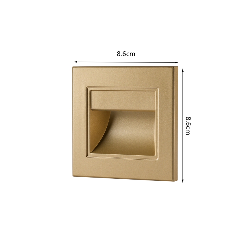 Brilagi - Aplică pentru trepte STEP LIGHT LED/1,5W/230V IP44 aurie