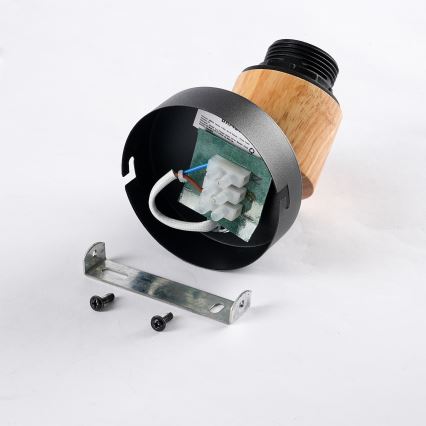 Brilagi - Aplică spot de perete BASKLITE 1xE27/15W/230V lemn/negru