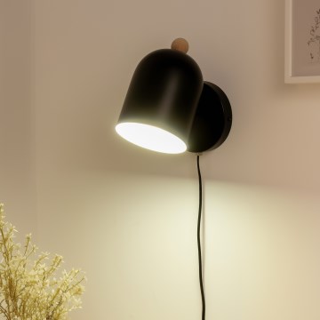 Brilagi - Aplică spot de perete GALLION 1xE27/15W/230V neagră