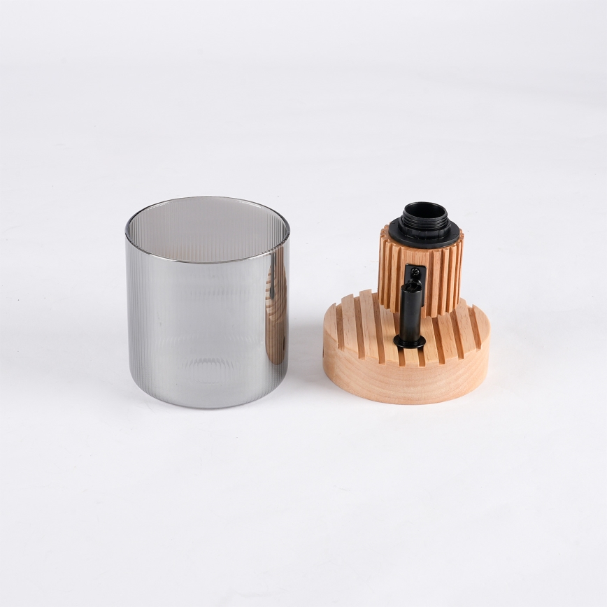 Brilagi - Aplica spot de perete HYGGE 1xE14/15W/230V lemn/fumuriu