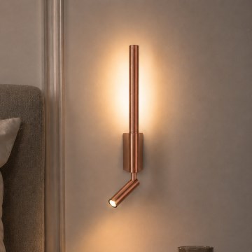 BRILAGI - Aplică spot de perete LED VIXON LED/3W/230V + LED/5W, finisaj bronz, CRI 90