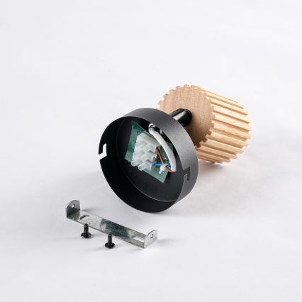 Brilagi - Aplica spot de perete MODERN WOOD 1xGU10/8W/230V lemn/negru